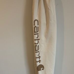 Carhartt Tan Joggers with Brown Logo, Boys Size Medium